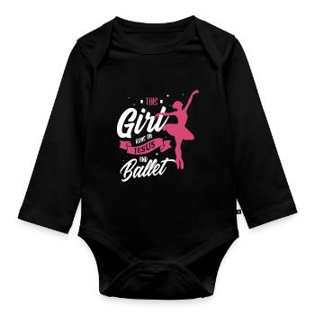 Conception de ballet pour un danseur de ballet - Body Bébé bio manches longues - noir - Devant