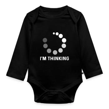 Loading Im Thinking ProgrammiererLoading Im Thinki - Baby Bio-Langarm-Body - Schwarz - Vorne