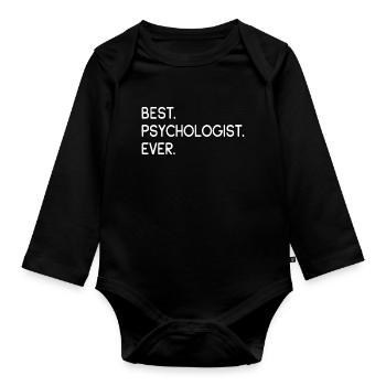 Psychologist - Organic Longsleeve Baby Bodysuit - black - Front
