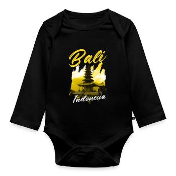 Bali - Body Bébé bio manches longues - noir - Devant