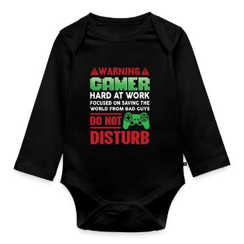 Gamer Gamer Funny DNA - Body Bébé bio manches longues - noir - Devant