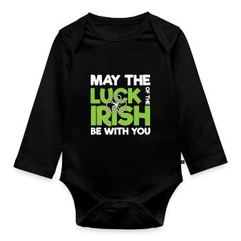 Irlande - Body Bébé bio manches longues - noir - Devant