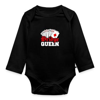 Reine de pont - Body Bébé bio manches longues - noir - Devant