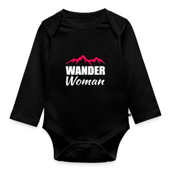 Randonner Woman Randonnée - Body Bébé bio manches longues - noir - Devant