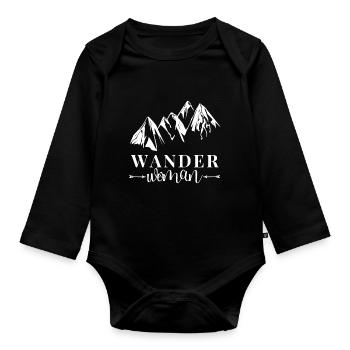 Randonne woman Randonnée Femmes et Randonnée - Body Bébé bio manches longues - noir - Devant