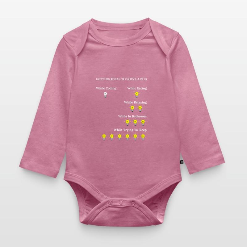 Funny Programming Software Engineer Bugs Code Organic Longsleeve Baby Bodysuit