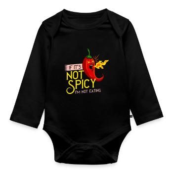 Sharp Chili Jalapeno Habanero Pepper - Organic Longsleeve Baby Bodysuit - black - Front