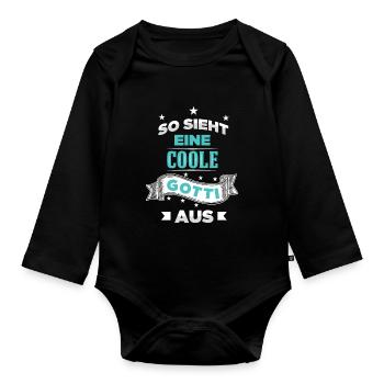 So Voit Une Cool Gotti Aus Taufgotti Firmgotti - Body Bébé bio manches longues - noir - Devant