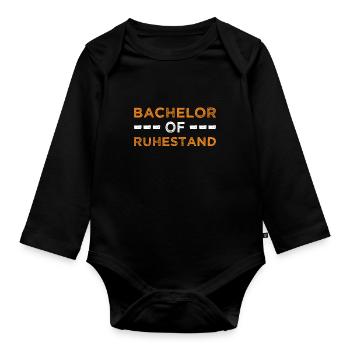 Bachelor Of Ruhestand Rente 2021 2022 Rentnerin - Baby Bio-Langarm-Body - Schwarz - Vorne