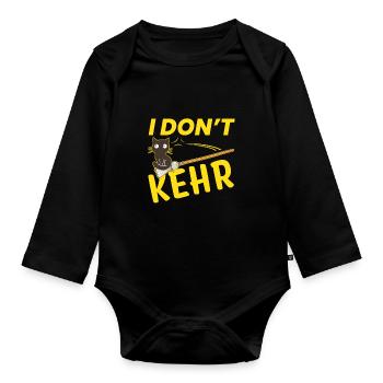 I Dont Kehr Denglisch Denglish - Baby Bio-Langarm-Body - Schwarz - Vorne