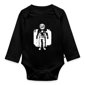 XRP Astronauter Ripple Crypto Cryptocurcy - Organic Longsleeve Baby Bodysuit - black - Front