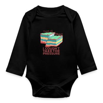 Funny Geology Pun T-Shirt | "This is my - Organic Longsleeve Baby Bodysuit - black - Front