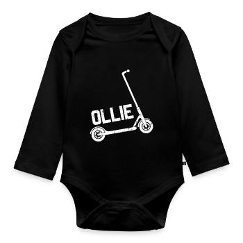Scooter Stunt Ollie Scooter Garçons - Body Bébé bio manches longues - noir - Devant