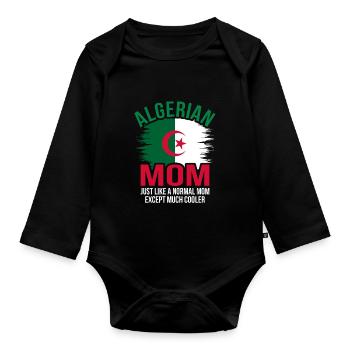 Algerien - Baby Bio-Langarm-Body - Schwarz - Vorne