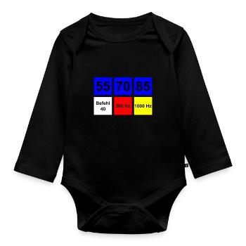 Mécanicien drôle PZB Design Inside Joke - Body Bébé bio manches longues - noir - Devant