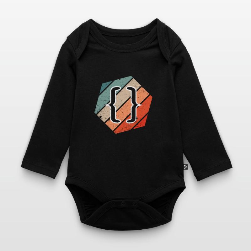 Vintage Web Developer CSS JavaScript and HTML 5 Organic Longsleeve Baby Bodysuit