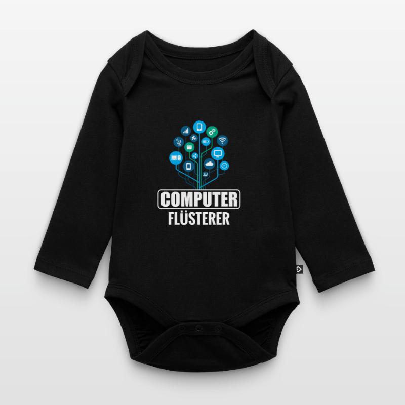 Programmierer Informatik Admin Computer Flüsterer Baby Bio-Langarm-Body