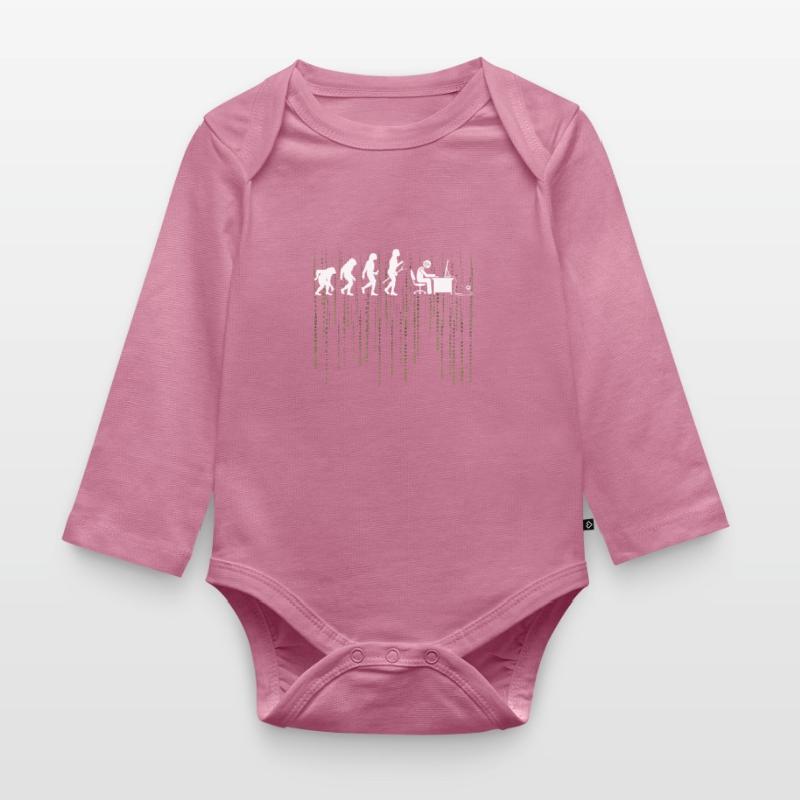 Evolution Computer Enticklung BrushIng Gift Organic Longsleeve Baby Bodysuit