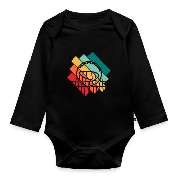 Achterbahn - Baby Bio-Langarm-Body - Schwarz - Vorne