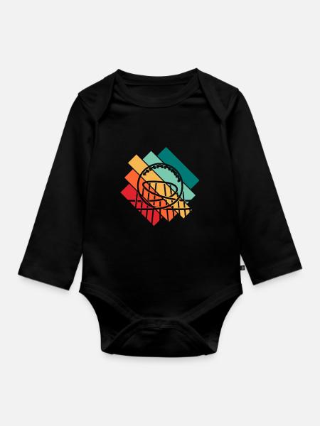 Achterbahn - Baby Bio-Langarm-Body - Schwarz