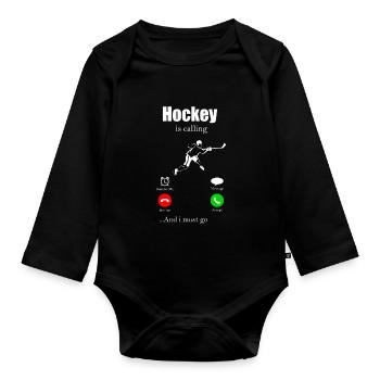 Hockey - Body Bébé bio manches longues - noir - Devant