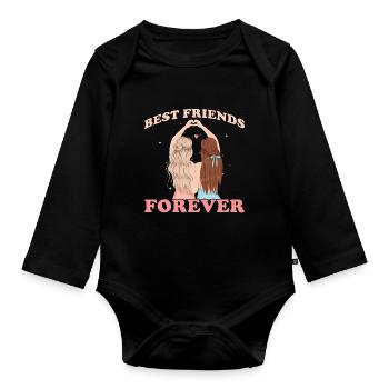 Best Friends forever - Organic Longsleeve Baby Bodysuit - black - Front