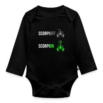 Scorpion drôle - Body Bébé bio manches longues - noir - Devant