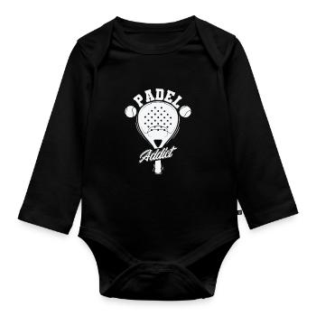 Padel Addict Tennis Tennis Ballsport - Body Bébé bio manches longues - noir - Devant