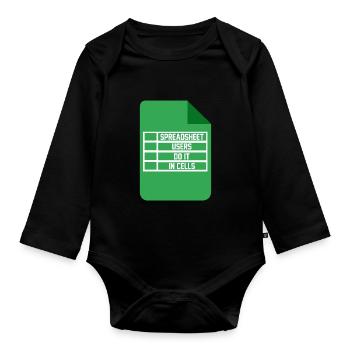 Spreadsheet Users Do It In Cells Excel Accountant - Baby Bio-Langarm-Body - Schwarz - Vorne