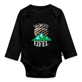 Im Zweifel immer in die Eifel - Baby Bio-Langarm-Body - Schwarz - Vorne