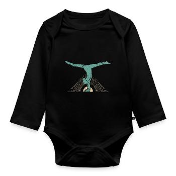 Gymnaste gymnaste gymnastique gymnastique - Body Bébé bio manches longues - noir - Devant