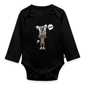 Muet de chinois - Body Bébé bio manches longues - noir - Devant