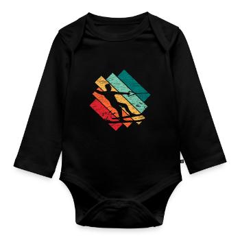 Wasserski - Baby Bio-Langarm-Body - Schwarz - Vorne