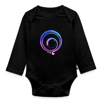Reiki Chakra Spirituelle Meditation - Baby Bio-Langarm-Body - Schwarz - Vorne