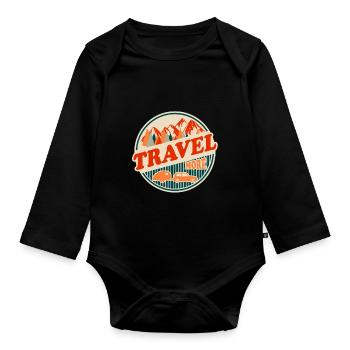 Reisen - Baby Bio-Langarm-Body - Schwarz - Vorne