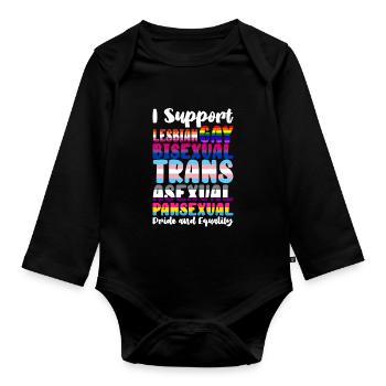 LGBT - Baby Bio-Langarm-Body - Schwarz - Vorne