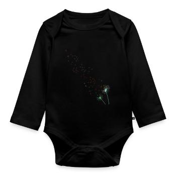 Pusteblume - Baby Bio-Langarm-Body - Schwarz - Vorne