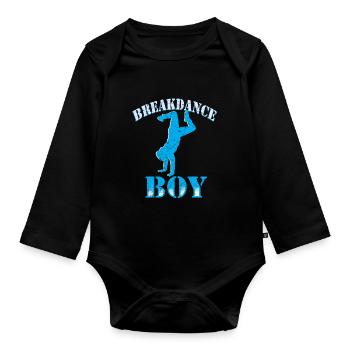 Breakdance Jeunes Enfants - Body Bébé bio manches longues - noir - Devant