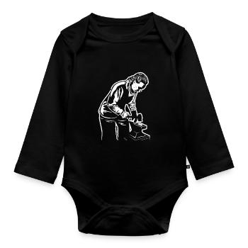 Blacksmith T Shirt Blacksmithing Shirt Blacksmith - Organic Longsleeve Baby Bodysuit - black - Front