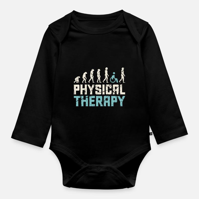 Kinésithérapeute profession - Body Bébé bio manches longues - noir