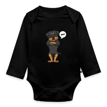 Rottweiler Hund - Body Bébé bio manches longues - noir - Devant