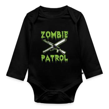 Zombie Patrolie - Body Bébé bio manches longues - noir - Devant