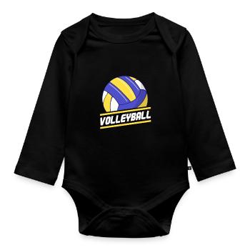 Volley-ball volleyball beach volleyball - Body Bébé bio manches longues - noir - Devant