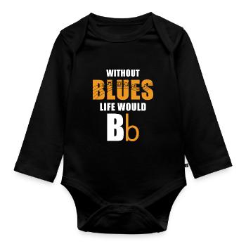 Blues - Baby Bio-Langarm-Body - Schwarz - Vorne