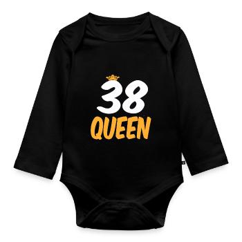 38th birthday 38 years old 38 years - Organic Longsleeve Baby Bodysuit - black - Front