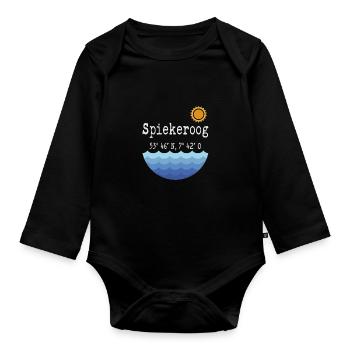 Spiekeroog coordinates, Spiekeroog - Body Bébé bio manches longues - noir - Devant