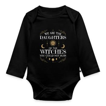 We Are The Daughters Of The Witches You Could Not - Body Bébé bio manches longues - noir - Devant