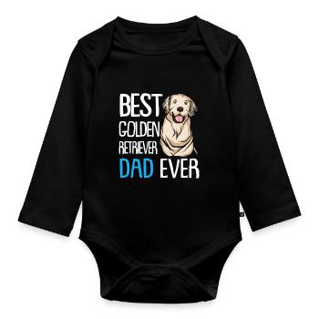 Golden Retriever | Golden Retriever - Body Bébé bio manches longues - noir - Devant