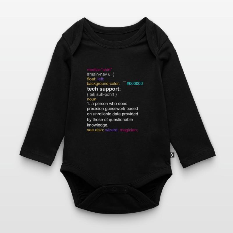 Tech support html coding gift coder Body Bébé bio manches longues