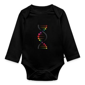 Gay Pride - Baby Bio-Langarm-Body - Schwarz - Vorne